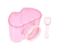 WOONEKY Acrylic Hamster Sand Bath Container Pet Bath Room for Animals and Easy to Clean Accessory for Hamsters and Other Pets