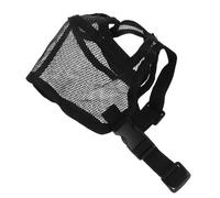 WOONEKY Adjustable Breathable Soft Mesh Dog Muzzle for Bulldogs Short Snout Anti-biting Chewing Mouth Guard Preventing Eating Comfortable Fit for Outdoor Walks Black