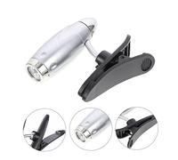 WOONEKY Adjustable LED Mini Clip Book Light Silver Portable Reading Lamp with Firm Clamp for Night Reading Battery Powered Eye Caring Page Light Lightweight and Compact for Travel