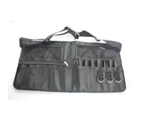 WOONEKY Adjustable Makeup Special Waist Bag Portable Multi-Pocket Organizer with Pouches Zippered Compartments and Brush Holders for Makeup Artists and Photo Studio Use Black