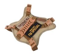 WOONEKY Adjustable Tactical Cat Harness and Leash Khaki Escape Pet Walking Vest with Reinforced Sewing and Hardware Dog Safety Leash for Small Cats and Dogs