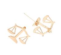 WOONEKY Alloy Lapel Pin Badge Pair Featuring Unique Libra Scales Design with Polished Golden Surface, Durable and Suitable for Lawyers at Formal Occasions