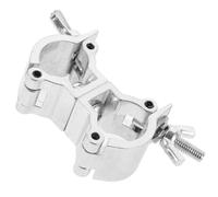 WOONEKY Aluminum Alloy Double Clamp Pole Clamp Cross Universal Design for Stage Lighting, Offering Exceptional Strength and Secure Connection, for Putting Together Stage Lighting