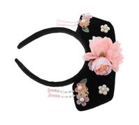 WOONEKY Ancient Chinese Princess Headband Traditional Qing Hair Hoop for Women Durable Hanfu Hairband for Weddings Parties Social Media Events
