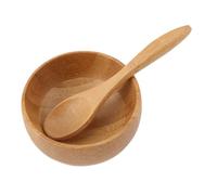 WOONEKY Anti-drop Bamboo Mask Stirring Bowl with Rod for DIY Skin Care Mini Beauty Mixing Tool for and Hair Color Blending at Home