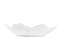 WOONEKY Anti-slip Silicone Soap Dish Holder with Self-draining Flower Shape Design Flexible Bathroom Soap Tray for Drying and Organizing in White