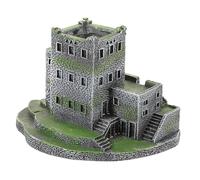 WOONEKY Antique Simulation Castle Ornament for Fish Tank Landscaping Vintage Style Aquarium Decor Delicate Tree Craft for Aquatic Environments and Landscapes