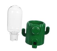 WOONEKY Automatic Bird Water Dispenser Cactus Design No Spill Water Feeder for Budgies Parrots Cockatiels Small Pet Birds Hanging Plastic Waterer for Cage