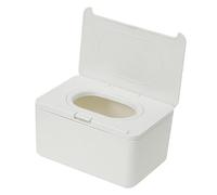 WOONEKY Baby Wipe Case Portable Wipes Holder White Plastic Small Tissue Box Lightweight Easy to Clean Storage Container for Home and Travel