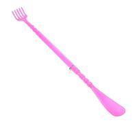 WOONEKY Back Scratcher Double-end Shoehorn with Claw Massage, Pink Plastic Long Handle Tool for Convenient Shoe Removal and Itch Relief for Adults