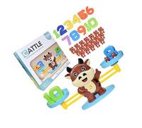 WOONEKY Balance Scale for Educational Math Learning Lightweight Portable Desktop Balance Cattle for Basic Calculation Interactive Stem Sensory Game