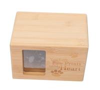 WOONEKY Bamboo Pet Cremation Urn Box Durable Cinerary Casket for Dogs Cats Natural Texture Funeral Memorial Keepsake Safe Ashes Holder