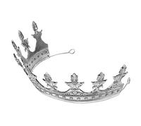 WOONEKY Baroque King Crown Unisex Vintage Tiara for Prom Party Wedding Theatrical Performance Comfortable Secure Fit Royal Hair Accessory for Halloween Celebration