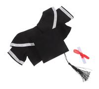 WOONEKY Bear Doll Graduation Gown Cap Set with Certificate Plush Stuffed Animal Outfit Bachelor Master Doctor Designs for Graduation Celebrations and Photo Decor