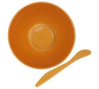 WOONEKY Beauty Mask Mixing Bowl Set 1 Medium Size Pp Plastic Diy Tool Bowl Gold Color for Home Facial Care with Anti-drop Feature and Spatula Holder