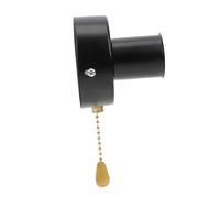 WOONEKY Bedside Light Holder with Pull Chain Black Lamp Holder for Home and Cafe Lighting Fixtures Easy to Replace and Operate Smooth Surface Light Base for Restoring Old Lamps
