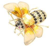 WOONEKY Bee Brooch Vintage Copper Golden Small Lapel Pin Bee Jewelry for Business Anniversaries