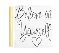 WOONEKY Believe in Yourself Wall Sticker PVC Strong Adhesion No Foaming Adhesion Black Letters Wall Decal for Home Room Decoration for Bedroom Or Living Room