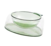 WOONEKY Bevel Design Neck Protection Pet Bowl Raised Food Container for Cats and Dogs Nonslip Plastic Stand with Capacity Easy to Clean Bite-resistant Feeding