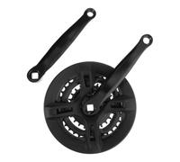 WOONEKY Bicycle Crankset Chainring Replacement with Aluminum Alloy Crank Arm, Optimized Design for Stability and Durability, Suitable for Offroad Challenges and Mountain Biking in Black