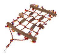 WOONEKY Bird Climbing Net for Parrots Colorful Rope Swing for Exercise and Rest Bird Cages Durable and Convenient Climbing Supplies