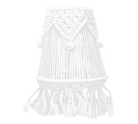 WOONEKY Bohemian Cotton Rope Macrame Lamp Shade Rustic Woven Table Light Cover Ceiling Lamp Accessory for Living Bedroom Decor Easy Installation