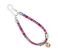 WOONEKY Boho Ethnic Collar Fashion Cat Collar Bell for Kitten Pet Accessories Stylish Cat Chain for Indoor Outdoor Use