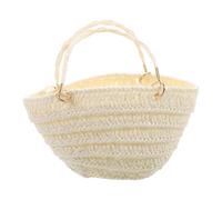 WOONEKY Boho Style Mini Straw Handbag Miniature Purse for Dollhouse Woven Bag for Craft Storage