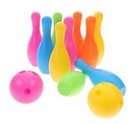 WOONEKY Bowling Medium Eco Friendly Indoor Outdoor Sports Game for Lightweight Ball Game for Hand Eye Coordination and Party Fun Random Color