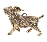 WOONEKY Brass Goat Keychain Charm Pendant Multifunctional Retro Keyring Accessory for Protection and Decoration Easy to Find in Bags Suitable for Household and Personal Use