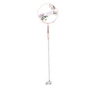 WOONEKY Brass Metal Bookmark with Chinese Style Round Fan Design Elegant Book Page Marker for Stationery Lovers Reading Studying and Collecting