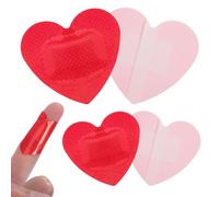 WOONEKY Breathable Heart-Shaped Wound Bandages 25pcs Self-Adhesive Red Plasters Pe Material for Daily Use Travel and Minor Injury Care