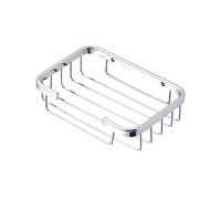 WOONEKY Brushed Aluminum Soap Dish Holder Wall Mount with Hollow Carved Design for Bathroom and Kitchen Easy to Install Soap Tray and Sponge Basket Organizer Contemporary Style Drainage
