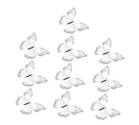 WOONEKY Butterfly Decorations Party 10cm Simulation Butterfly Hair Clips Material for Bride Headpiece