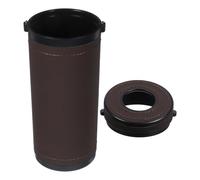 WOONEKY Car Tissue Organizer Cylinder with Emergency Window Breaker Tissue Holder for Car Cup Holder with Wide Opening Easy Refill and Stylish Brown Design