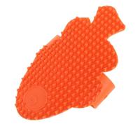 WOONEKY Cat Self Groomer Fish Shape Table Leg Scratcher Orange Indoor Pet Massage Brush for Kittens and Cats, Wall Mount Grooming Tool for Claw Care and Rubbing