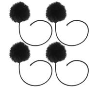 WOONEKY Cat Tree Hanging Ball Replacement Pack of 4 Plush Balls with Bell for Interactive Play and Cat Scratching Posts