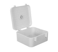 WOONEKY CCTV Cable Management Box 13.8x13x5cm Heavy-Duty Plastic Wire Organizer Lid Power Cord Junction Storage Box for Security Camera Wire Concealment