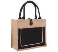 WOONEKY Checkered Tote Bag Reusable Jute Tote with Handles Large Capacity Waterproof Burlap Bag Gift for Birthdays Valentine's Day with Good Workmanship