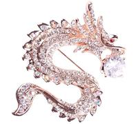 WOONEKY Chinese Dragon Dragon Shape Brooch Alloy Metal Jewelry Brooch Pin for Women in Chinese Style Birthday and Accessories Suitable for Special Occasion