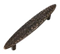 WOONEKY Chinese Style Zinc Alloy Door Pull Handle Distance Antique Stripe Pattern Furniture Handle Pull Classic Horizontal Bar for Closet Cabinet Wardrobe Modern Traditional Blend Design