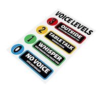 WOONEKY Classroom Noise Level Chart Sticker Classroom Rules Poster for Elementary School Behavior Management Wall Decoration for Homeschool Kindergarten and Office