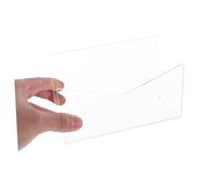 WOONEKY Clear Acrylic Mail Organizer for Desk Transparent Letter Holder and Desktop File Organizer Sturdy Lightweight Desktop for Home Office Book Display Shelf for Mails Magazines Recipes