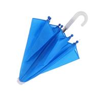 WOONEKY Colorful Miniature Umbrella for Dolls Small Portable Dollhouse Decor UV Resistant Pretend Play Young Blue Mini Umbrella