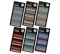 WOONEKY Colorful Narrow Sticky Page Tabs 6 Sets Paper Page Markers Memo Pads for Book Annotation and Notebook Tabs, Random Styles for Students and Office Use