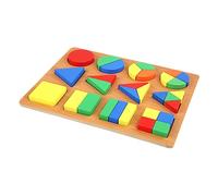 WOONEKY Colorful Wooden Tangram Puzzle Educational Geometry Jigsaw Blocks Early Learning DIY Creative Preschoolers