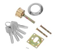 WOONEKY Copper Crescent Door Lock Heavy Duty for Interior Exterior Doors Fit for Wood Iron Main Entrance Stylish Matte Finish Security Lock with Keys Easy Installation for Bedroom Bathroom