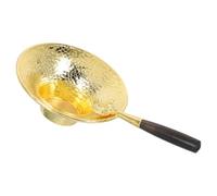 WOONEKY Copper Tea Infuser Copper Tea Strainer Flower Shape Golden Tea Filter for Loose Leaf Tea, Simple and Beautiful, Japanese Zen Style Tea Ceremony Accessory