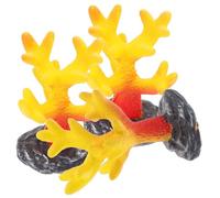 WOONEKY Coral Ornament Set Decorate The Aquarium 3pcs Resin Coral Reef Fish Tank Dec