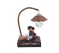 WOONEKY Couple Night Light Decorative Bedside Lamp for Women Cute Resin Craft Light for Bedroom Accessories and Gifts for Girlfriend